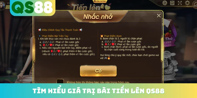 Bài Tiến Lên QS88 - Thách Thức Giới Hạn Của Cao Thủ 2 Tìm hiểu giá trị bài tiến lên QS88